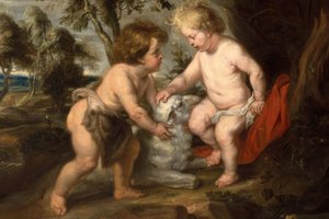 De kleine Jezus met de Johannesjongen