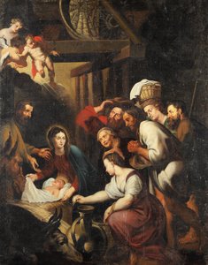 De aanbidding van de herders door Peter Paul Rubens