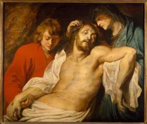 De bewening van Christus door Maria en Johannes door Peter Paul Rubens