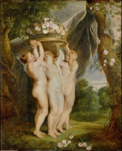 De drie Gratiën door Peter Paul Rubens