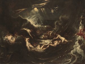 Hero en Leander door Peter Paul Rubens