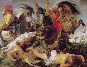 Nijlpaard- en krokodillenjacht, ca. 1615-16