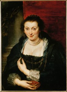 Isabella Brant (schilderij op hout) door Peter Paul Rubens