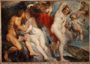 Ixion, koning van de Lapithen, misleid door Juno (schilderij op doek) door Peter Paul Rubens