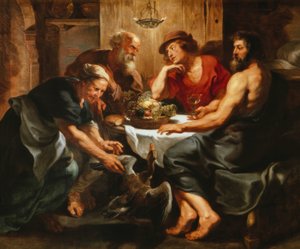 Jupiter en Mercurius bij Philemon en Baucis