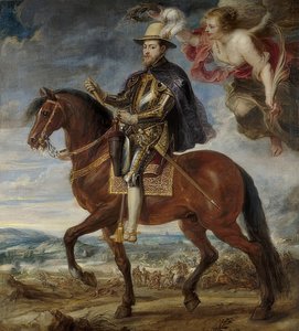 Koning Filips II van Spanje (1527-1598) te Paard. 1628 door Peter Paul Rubens