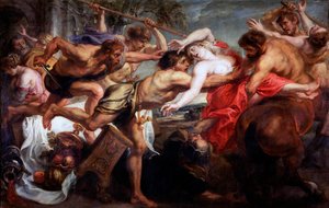 De ontvoering van Hippodamia, of Lapithen en Centauren