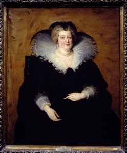 Portret van Maria De Medici (Marie de Medicis) (1573-1642), koningin van Frankrijk, echtgenote van Hendrik IV door Peter Paul Rubens