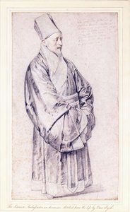 Portret van Nicolas Trigault S.J. in Chinese kleding door Peter Paul Rubens