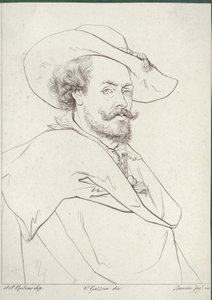 Portret van Peter Paul Rubens door Peter Paul Rubens