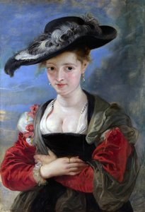 Portret van Susanna Lunden (?) (Le Chapeau de Paille) c.1622-5 door Peter Paul Rubens
