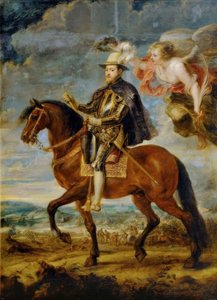 Ruiterportret van Filips II in de Slag bij St. Quentin 1557