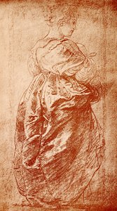 Kledingstudie van een dame door Peter Paul Rubens