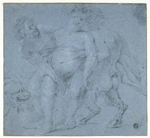 Silenus Ondersteund door Twee Satyrs door Peter Paul Rubens