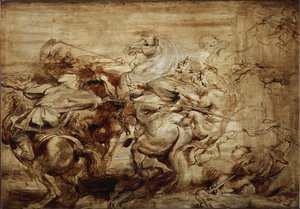Studie voor de leeuwenjacht door Peter Paul Rubens