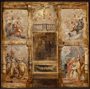 De aanbidding van de Eucharistie door Peter Paul Rubens