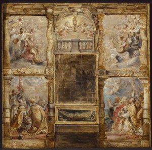 De aanbidding van de eucharistie door Peter Paul Rubens