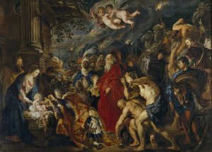 De aanbidding der wijzen, 1610-1620s door Peter Paul Rubens