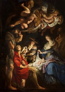 De Aanbidding van de Herders door Peter Paul Rubens