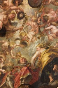 De apotheose van koning James I, Het Rubens Plafond, Banketzaal, Whitehall, c.1629-34