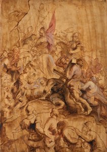 De beklimming naar Golgotha. Het dragen van het kruis