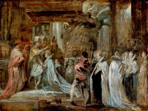 De kroning van Marie de Medici, 1622 door Peter Paul Rubens