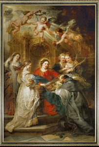 De Heilige Maagd verschijnt aan Sint Ildefonso door Peter Paul Rubens