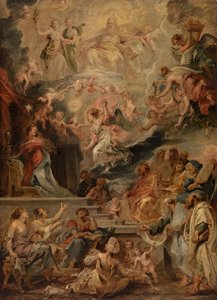 De incarnatie als vervulling van alle profetieën door Peter Paul Rubens