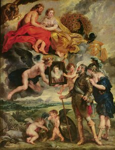 De Medici-cyclus: Henri IV ontvangt het portret van Marie de Medici, 1621-25