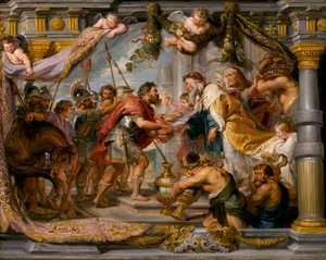 De ontmoeting van Abraham en Melchizedek, ca. 1626 door Peter Paul Rubens