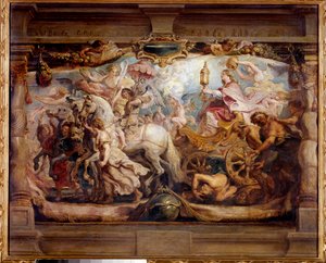 De Triomf van de Kerk over Furia, Discord en Haat door Peter Paul Rubens