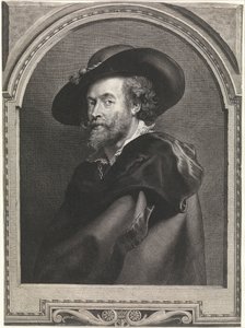 De schilder Peter Paul Rubens (gravure) door Peter Paul Rubens