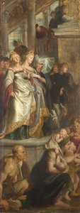 Drie Vrouwelijke Getuigen. Schets voor Hoogaltaarstuk, Sint-Bavo, Gent, 1612 door Peter Paul Rubens