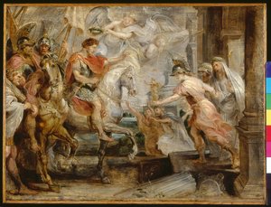 Triomfantelijke intocht van Constantijn in Rome door Peter Paul Rubens