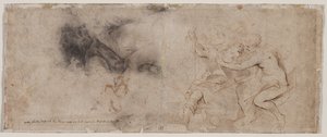Venus Ontwapent Mars, Draperij Studie, ca. 1632-35
