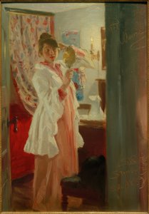 Interieur. De vrouw van de kunstenaar door Peder Severin Krøyer