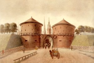HAMBURG Duitsland - Poortgebouw door Peter Suhr