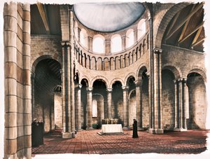 Battle Abbey, 12e eeuw door Peter Urmston