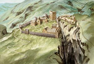 Peveril Castle, 14e eeuw, ca. 1990-2010 door Peter Urmston