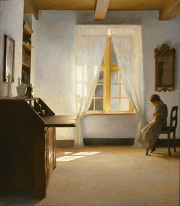 Meisje lezend door Peter Vilhelm Ilsted