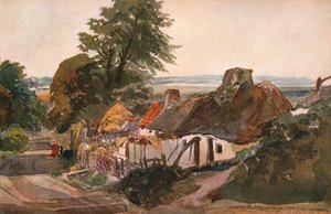 Een laan met huisjes, ca. 1820