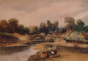Een dorp aan een rivier, ca. 1824, 1935 door Peter de Wint