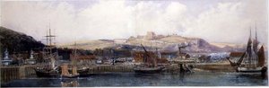Dover vanaf de veerboot door Peter de Wint