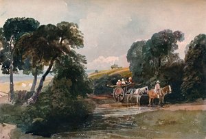 Hooiwagen die een Stroom Oversteekt, ca. 1824