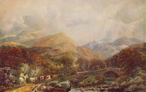Bergachtig landschap, ca. 19e eeuw door Peter de Wint