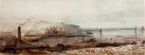 Uitzicht op een Haven, rond 1830-1840 door Peter de Wint