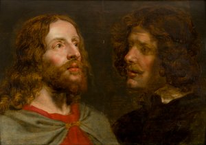 Christus en St. Johannes de Evangelist door Peter van Lint