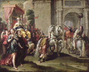 De Triomf van David, c.1690 door Peter van Lint