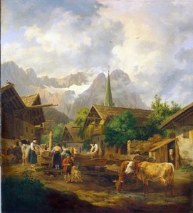 Ochtend in Partenkirchen door Peter von Hess