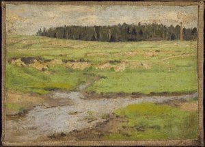 Landschap in de Zomer door Petr Ivanovic Petrovichev